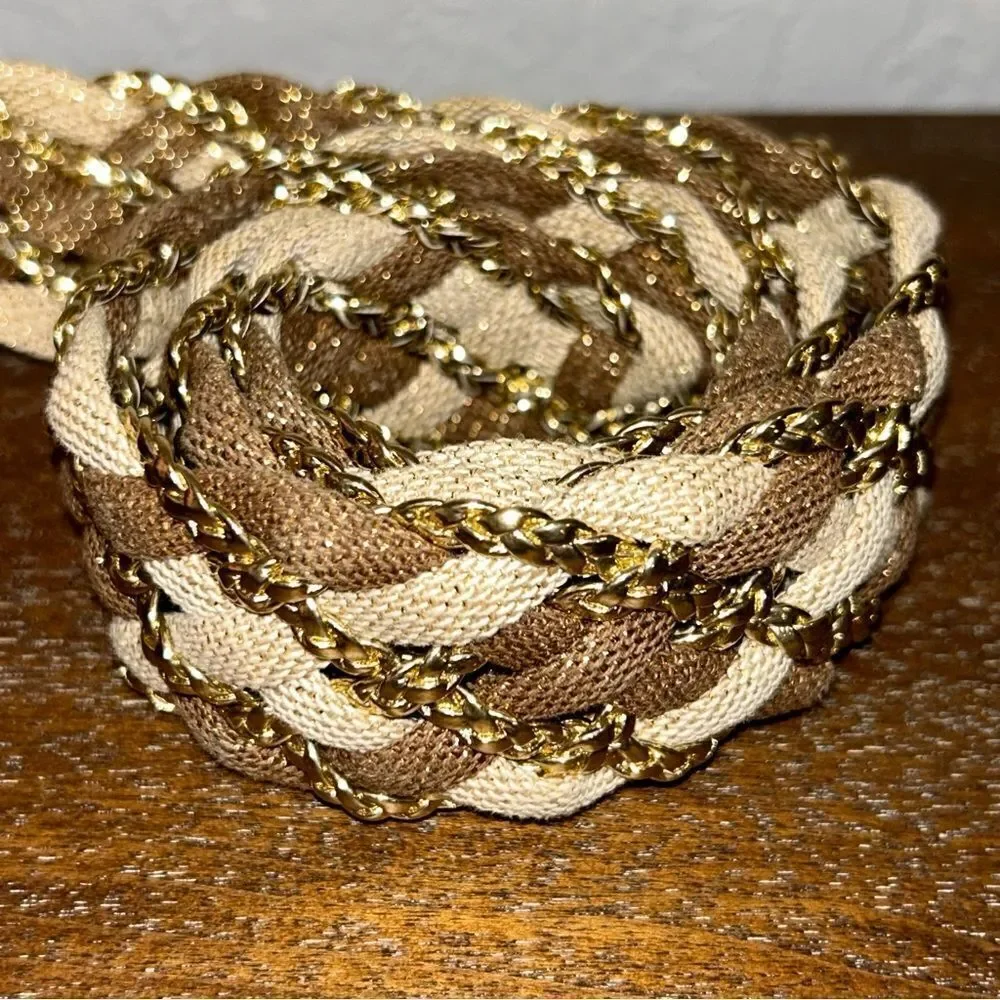 Luigi Lanatta Designs Metallic Braided Statement Belt